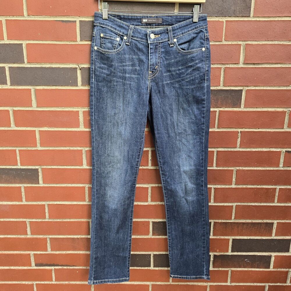 Levi's Jeans Womens Blue Embellished Mid Rise Skinny Denim Size 6M 28X32